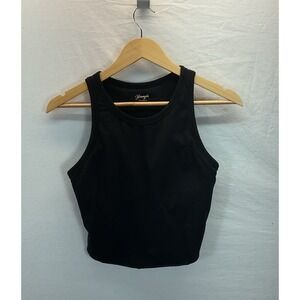 YoungLA Women's Workout Tank Black  SZ M Built in Bra Gym Casual
